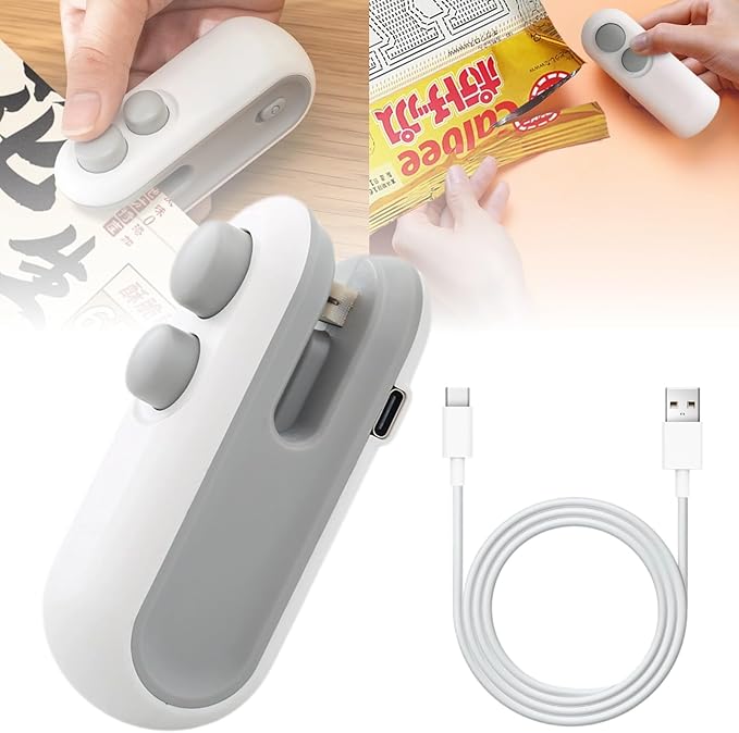 Sellador Eléctrico de Bolsas SellaSnack™ – Recargable y Portátil